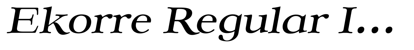 Ekorre Regular Italic